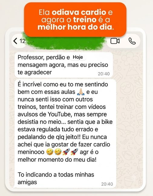 Mensagem de aluna sobre o desafio